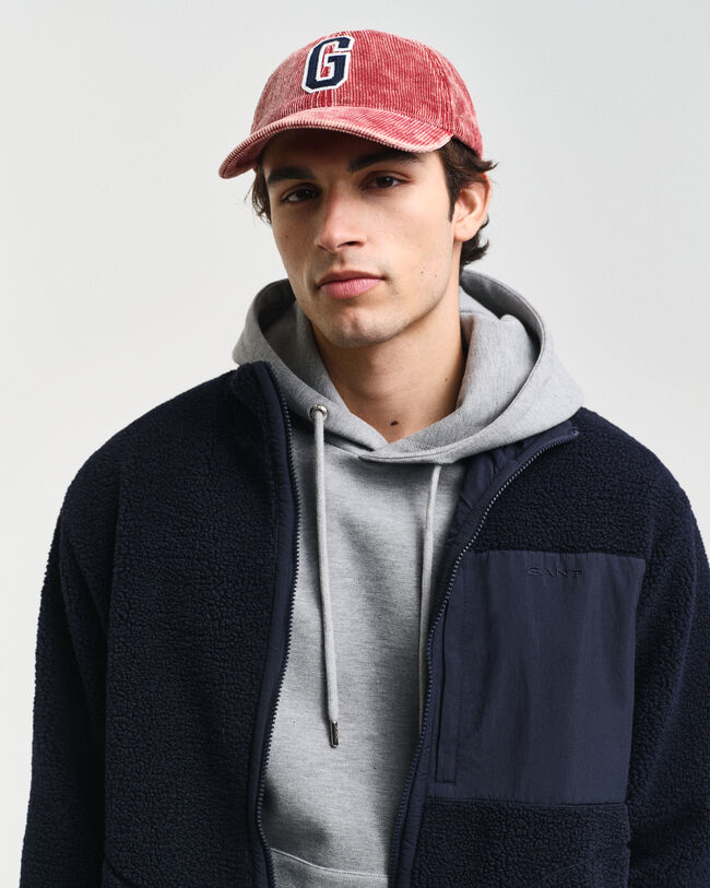 Vendbar fleece med lynlås