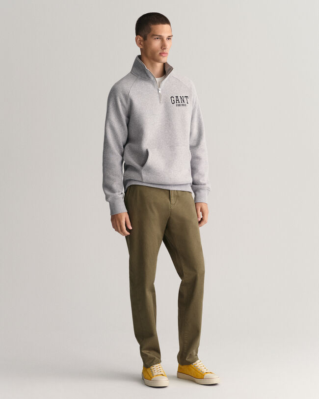 GANT Arch Graphic sweatshirt med halv lynl&aring;s