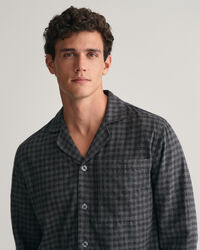 Pyjamasbukser og -skjorte af flannel i gave&aelig;ske