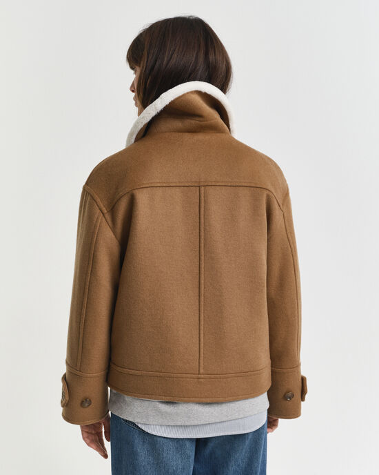 Flyverjakke i uldblanding