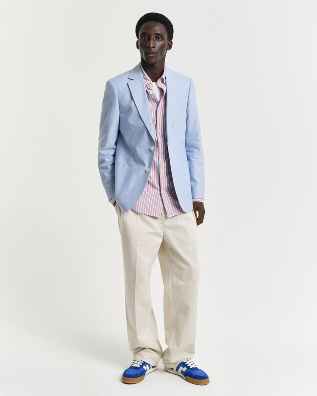 Slim fit Oxford blazer