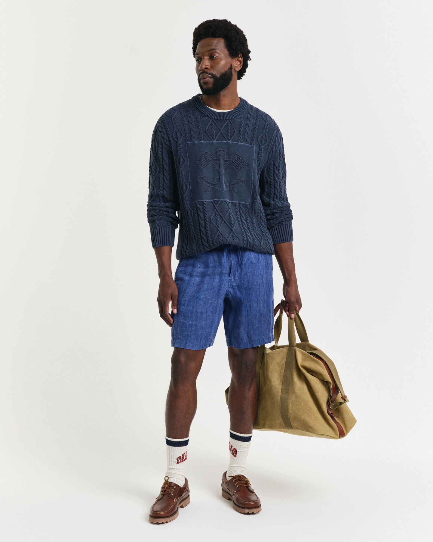 Relaxed fit Resort shorts af hør