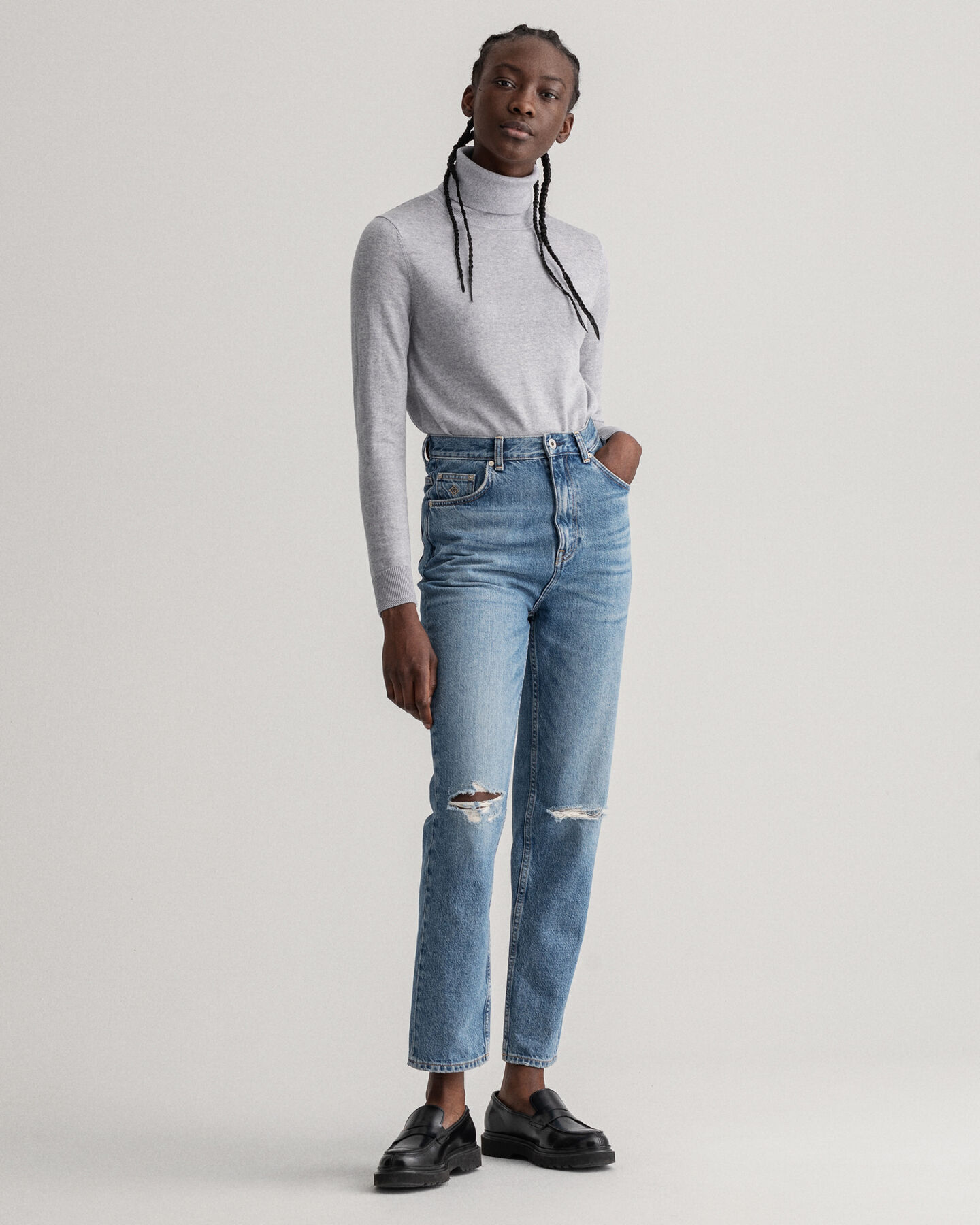 Vaskbar rullekrave i merinould