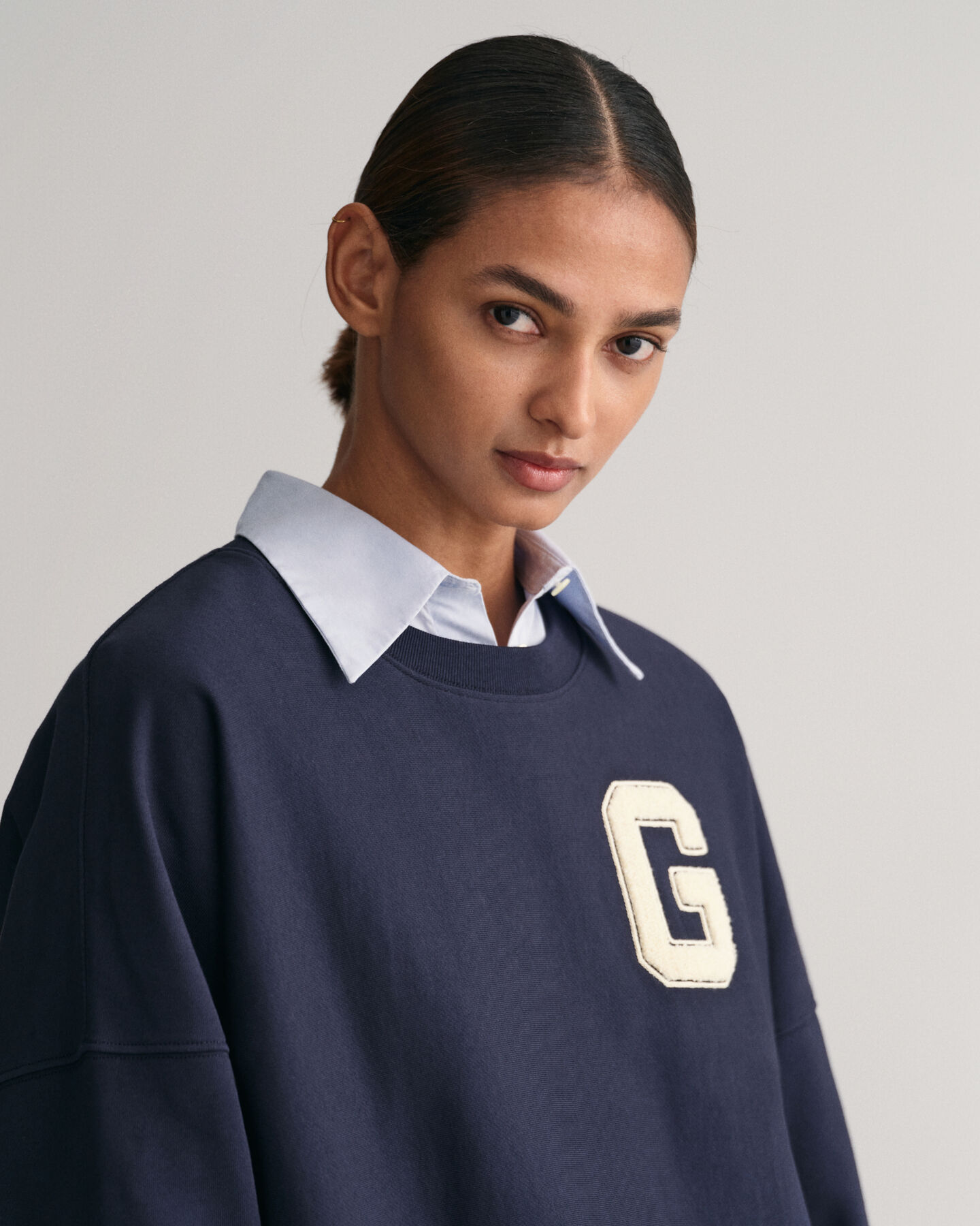Oversized G sweatshirt med crewneck