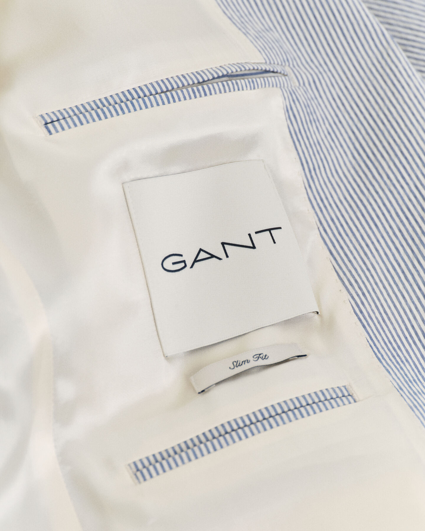 Slim fit seersucker jakkesæt-jakke