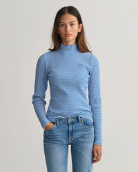 Teen Girls ribstrikket polo-top med striber