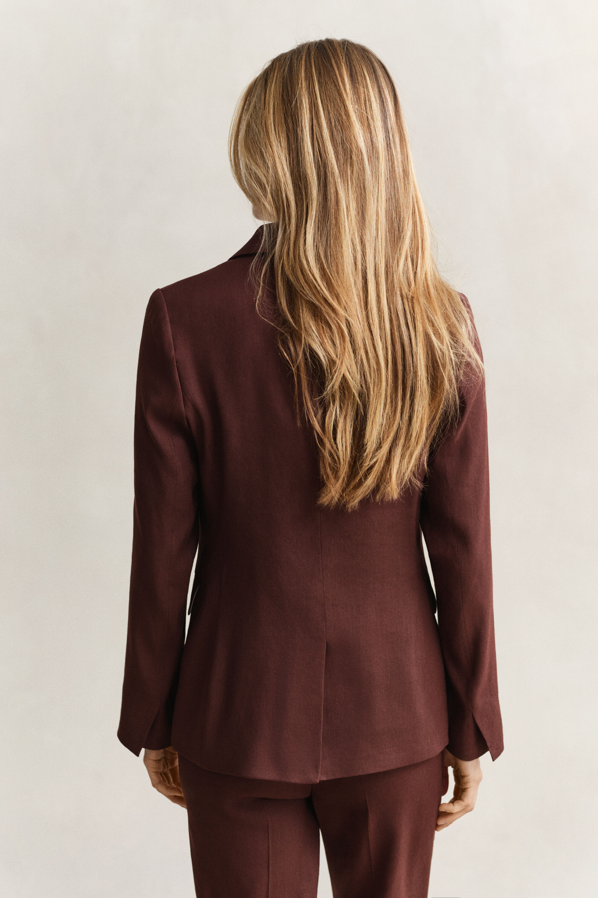 Blazer i hør med stræk