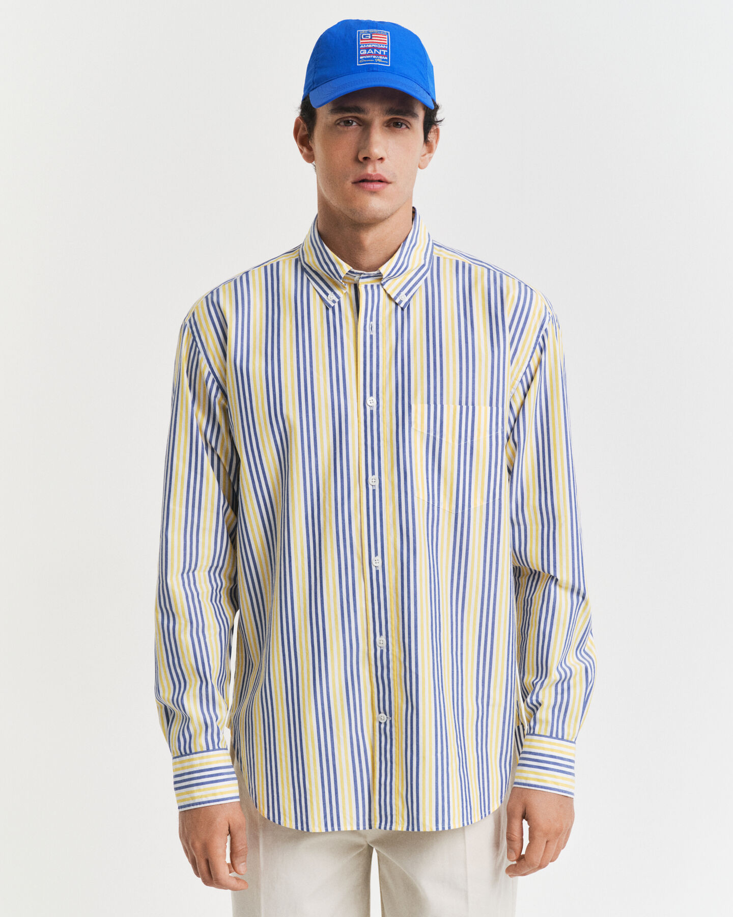 Relaxed fit Heritage Poplin skjorte med striber