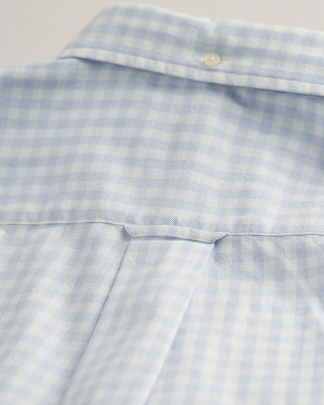 Regular fit gingham-skjorte med jaspé-garn