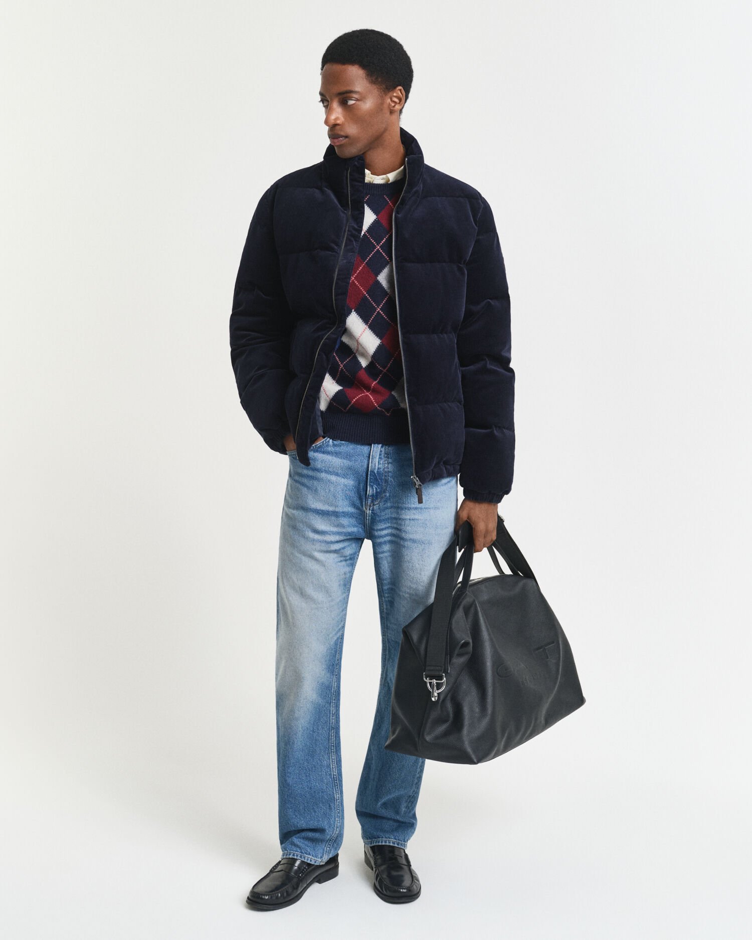 Argyle sweater med crewneck