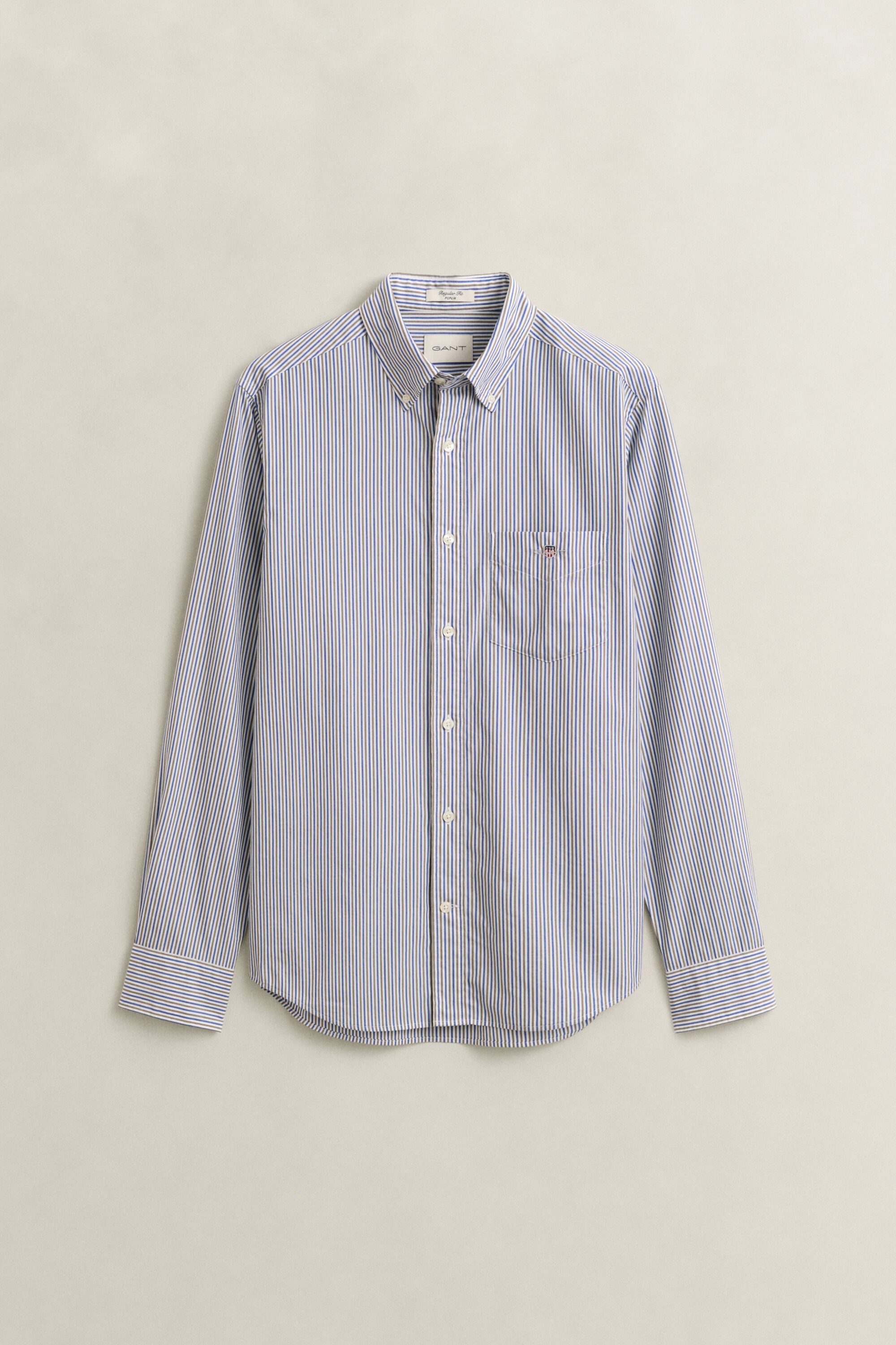 Stribet poplin-skjorte