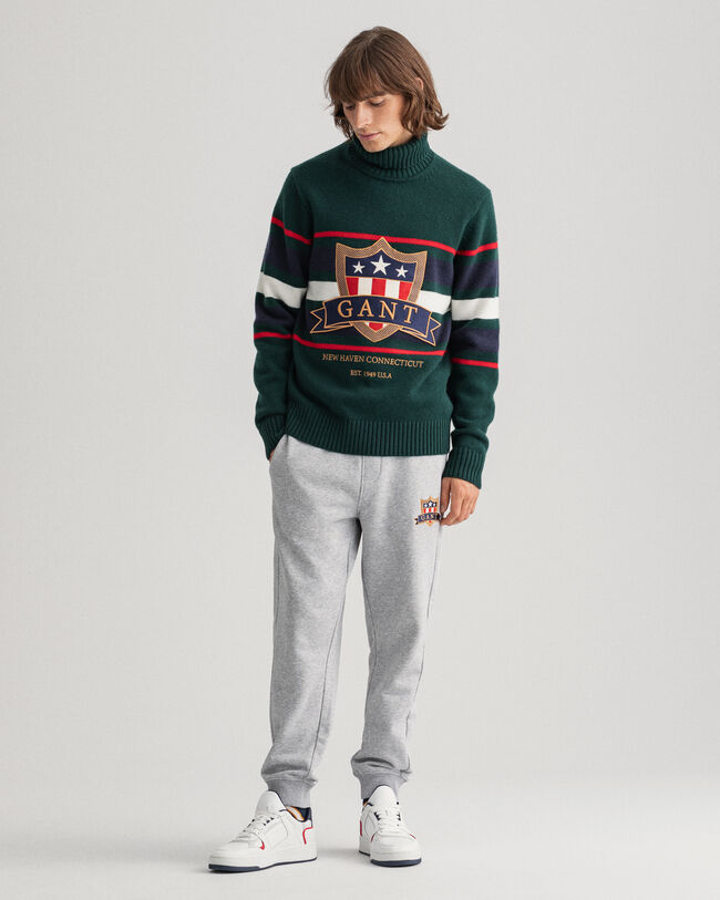 Banner Shield sweater med rullekrave