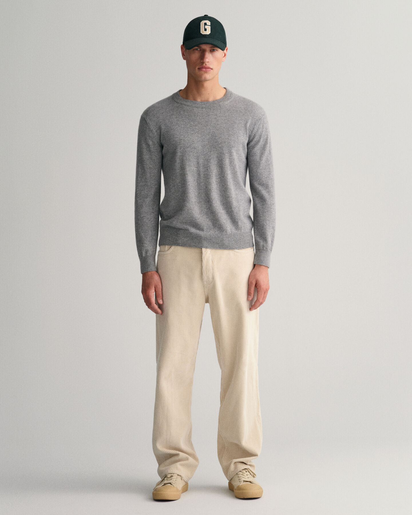 Loose fit jeans af jernbanefløjl