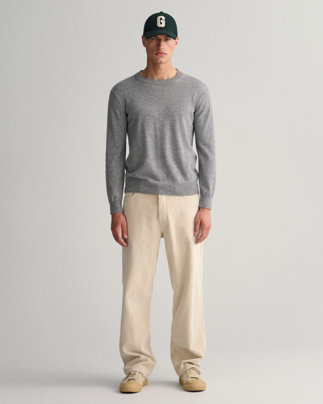 Loose fit jeans af jernbanefløjl