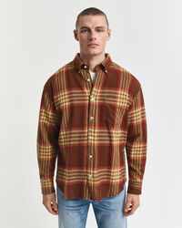 Oversized flannelskjorte i twill