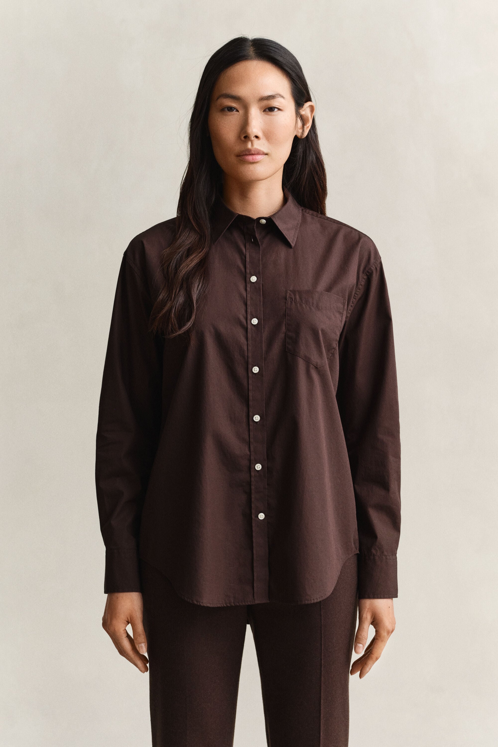 Relaxed Fit klassisk poplin-skjorte