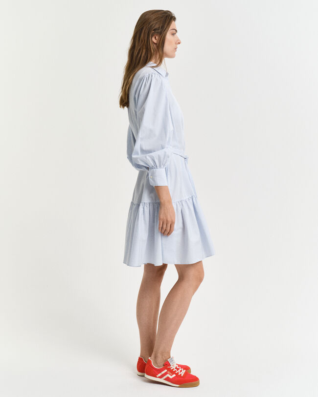 Stribet klassisk poplin-kjole