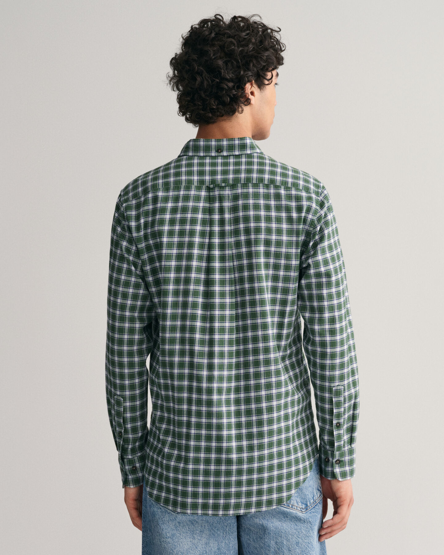 Regular fit flannelskjorte med mikrotern