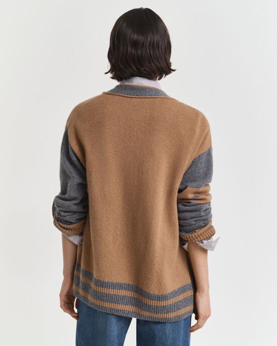 GANT Varsity cardigan med V-hals