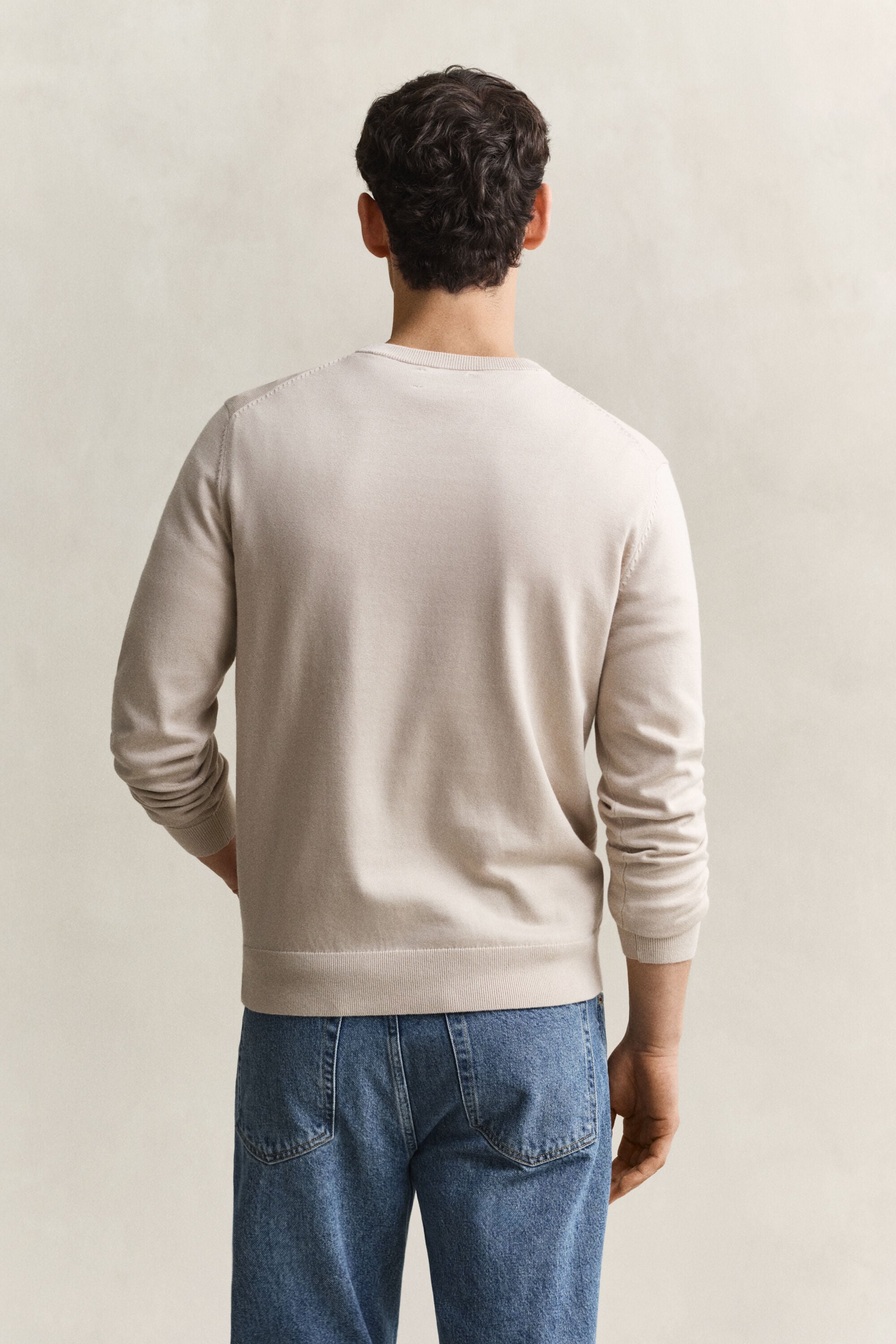 Klassiske crewneck sweater i bomuld