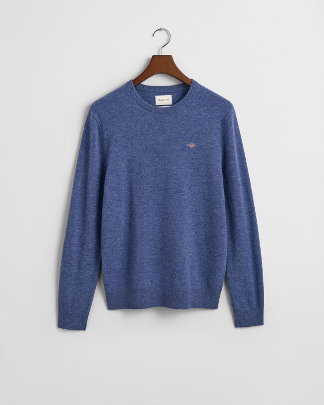 Crewneck sweater i ekstra fin lammeuld