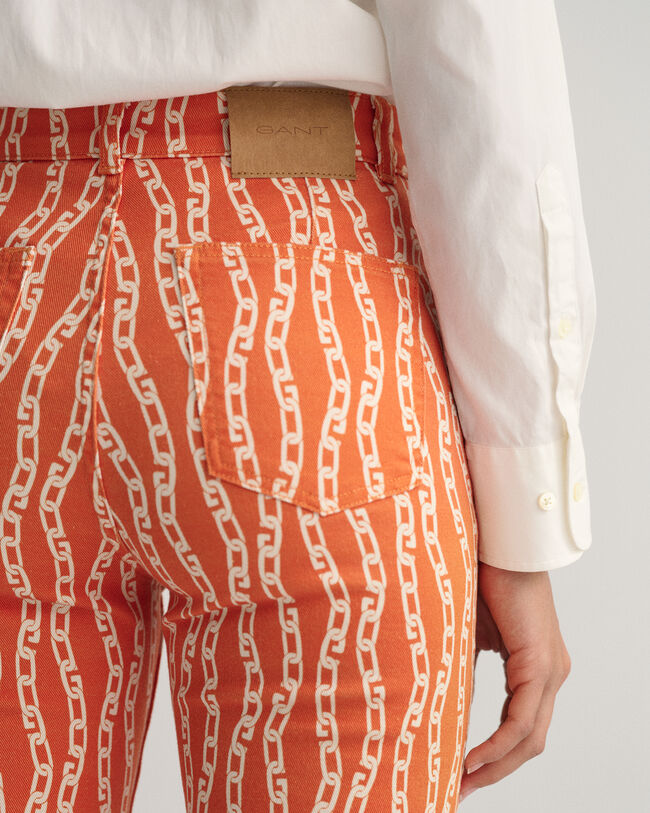 Korte jeans med Chain-tryk