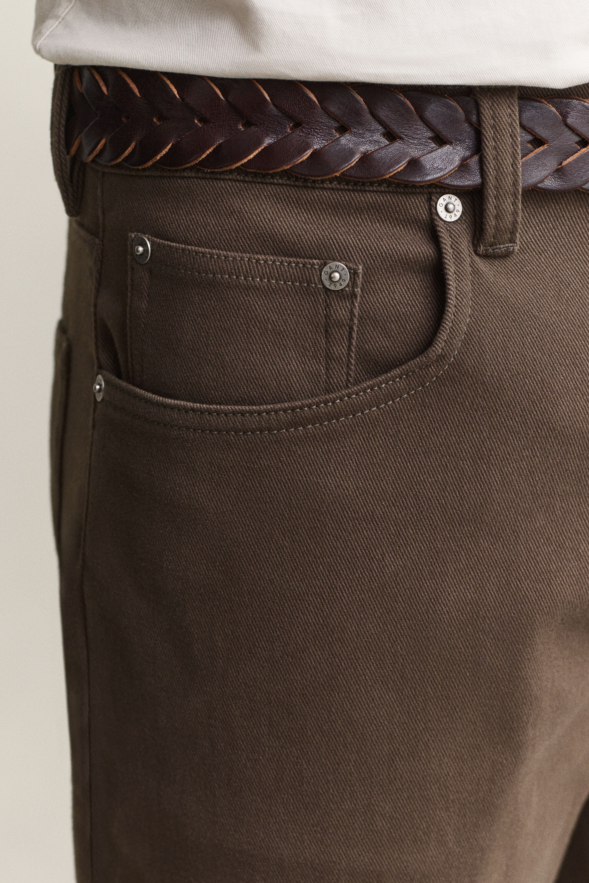 Regular fit jeans i twill