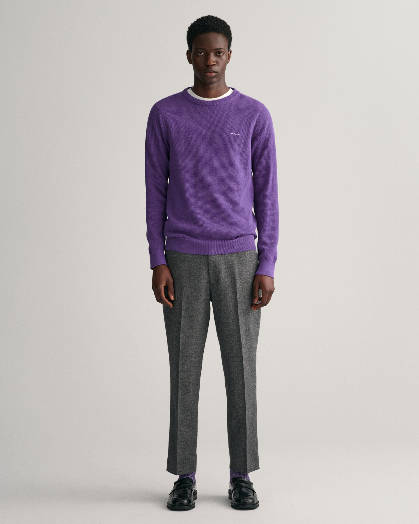 Tilspidsede sildebensmønstrede bukser