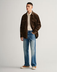 Overskjorte i jernbanefløjl