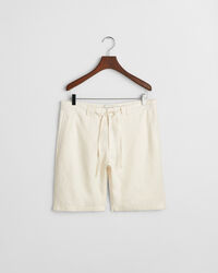 Relaxed fit shorts af hør med løbesnor