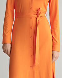 Slim fit jersey skjortekjole