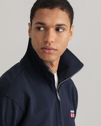 Retro Flag sweater med halv lynlås