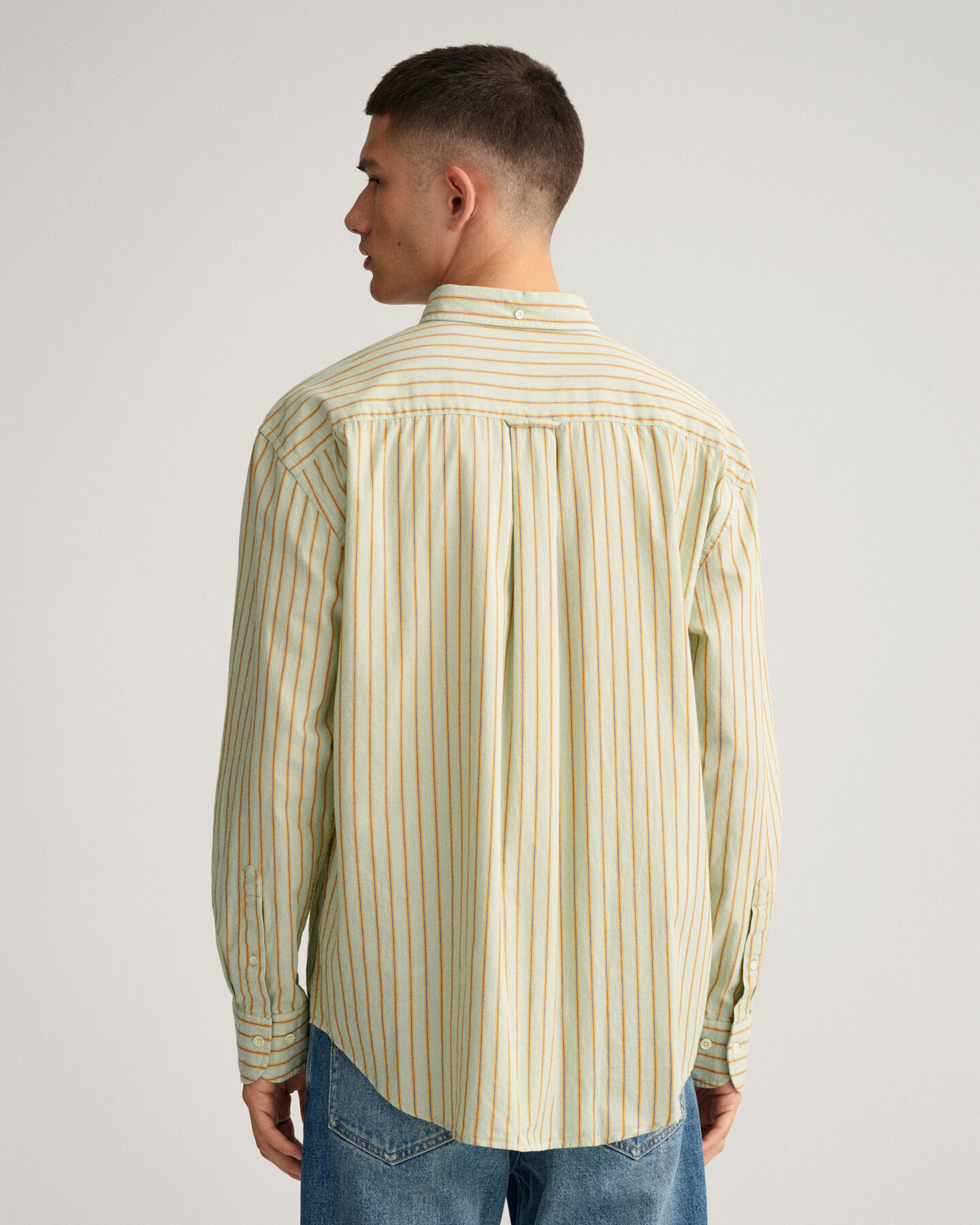 Relaxed fit stribet skjorte af fil-&agrave;-fil