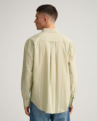 Relaxed fit stribet skjorte af fil-&agrave;-fil