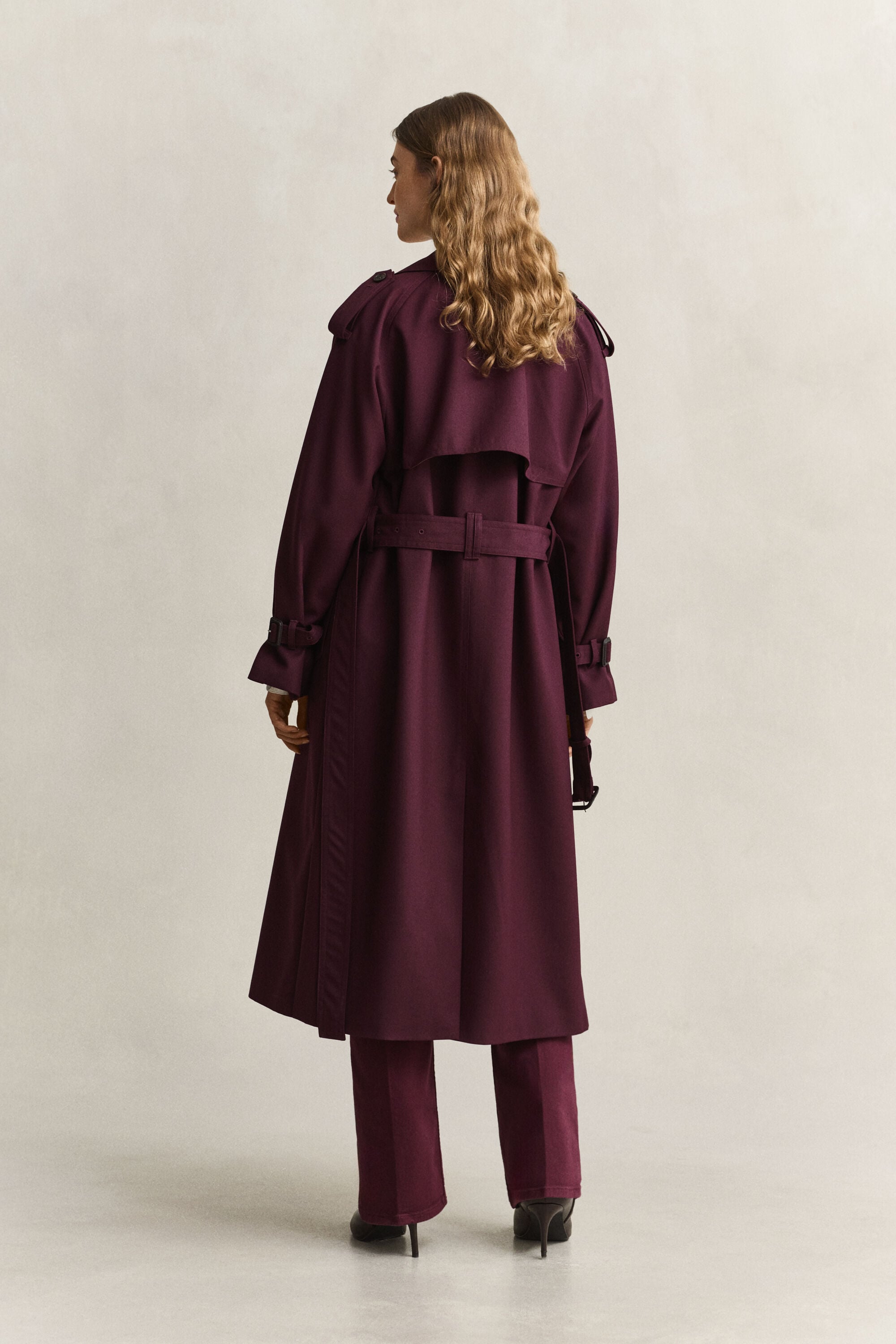 Trenchcoat i uldblanding