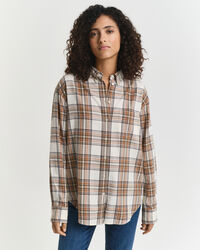 Relaxed fit ternet flannelskjorte