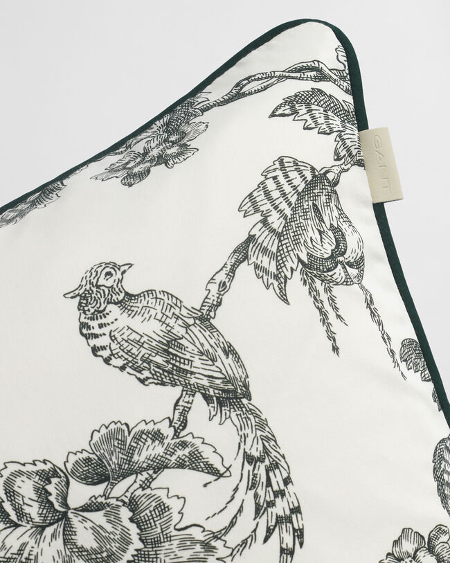 Satin pudebetræk med trætryk