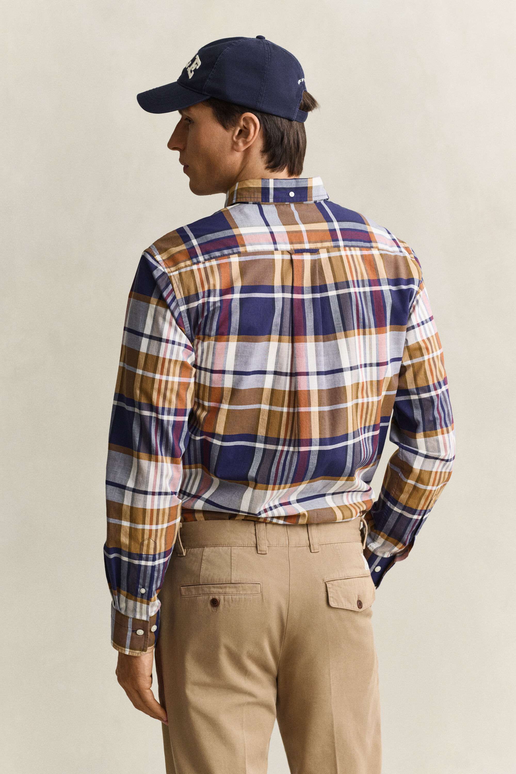 Gant x Yale ternet skjorte af poplin