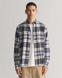 Regular fit skotskternet flannelskjorte