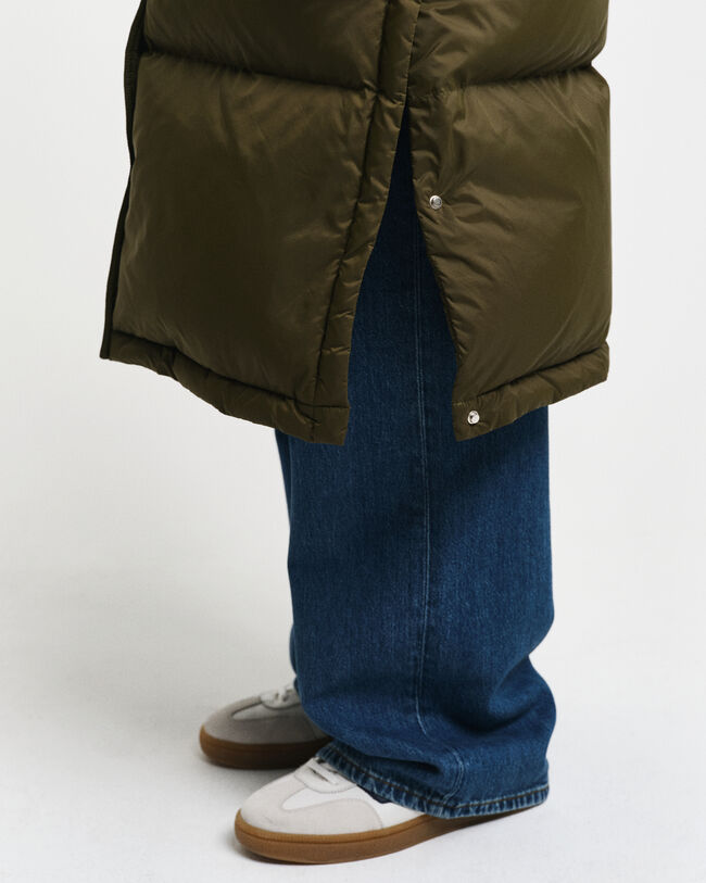 Dunfrakke i fuld længde