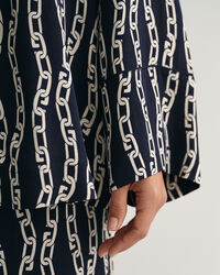Relaxed fit pyjamasskjorte med Chain-tryk