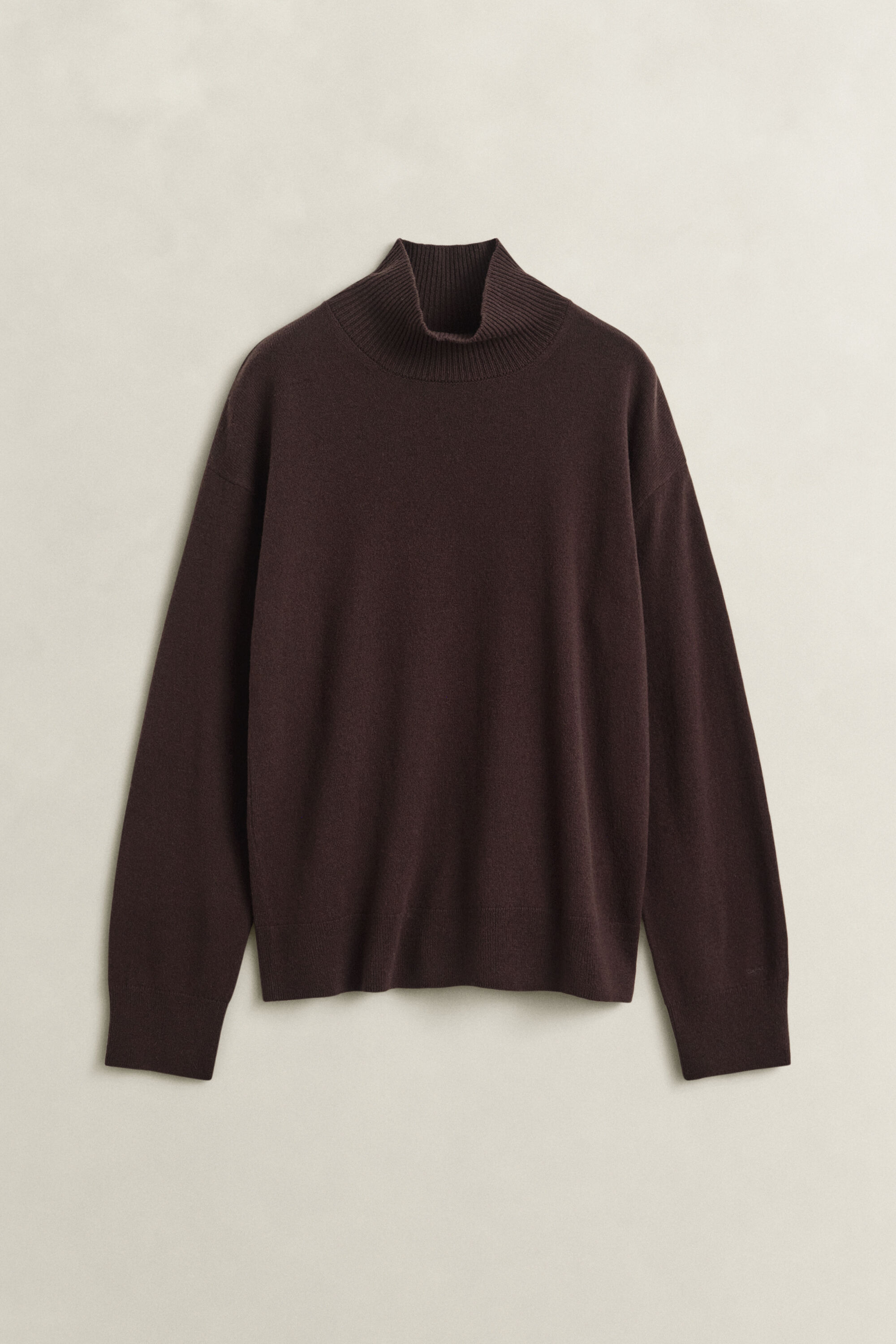 Sweater med mock-neck i luksuriøs lammeuld