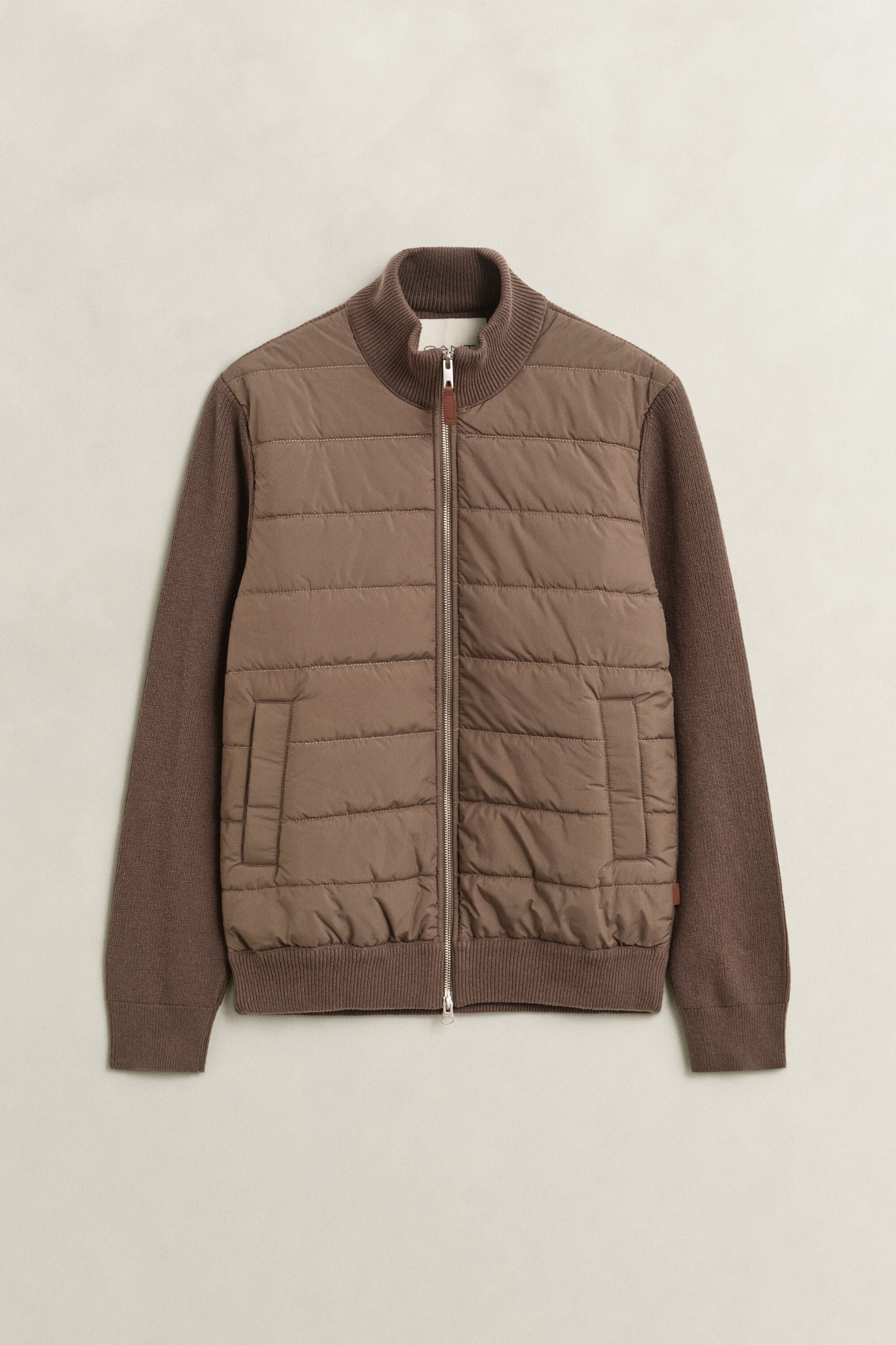 Hybrid cardigan med lynlås