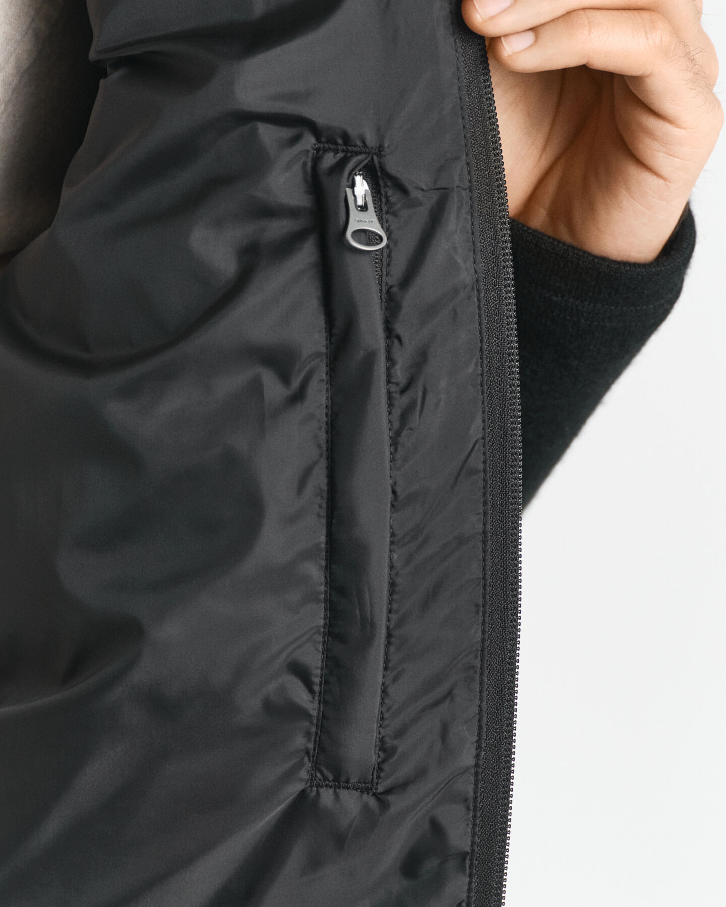 Jakke i blandede materialer