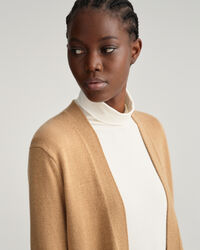 Lang cardigan af uld