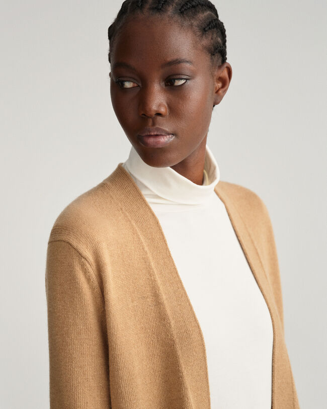 Lang cardigan af uld