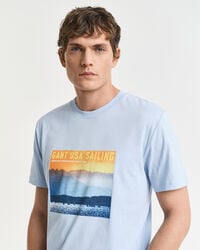 Graphic T-shirt med GANT USA sejlads-tryk
