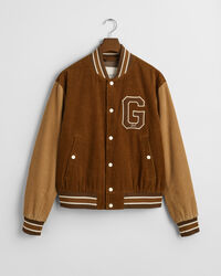 Varsity Jacket i jernbanefløjl