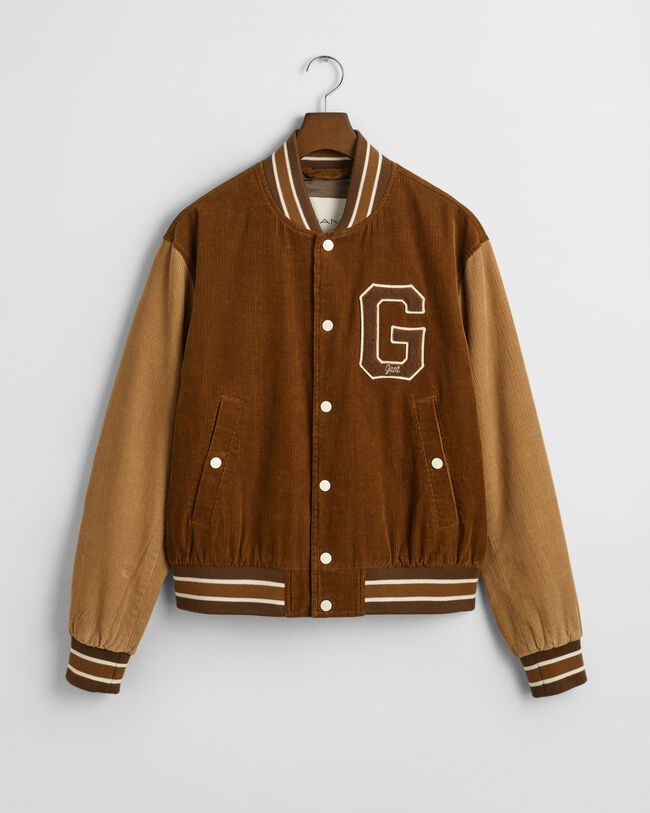 Varsity Jacket i jernbanefløjl