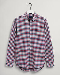 Regular fit 2-farvet gingham Oxford-skjorte